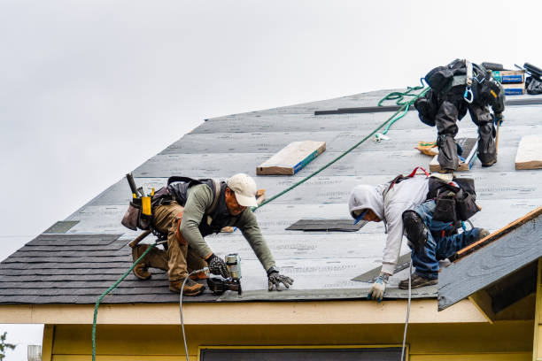 Professional Gutter Installation technician working in Hugo, CO